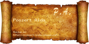 Poszert Aida névjegykártya